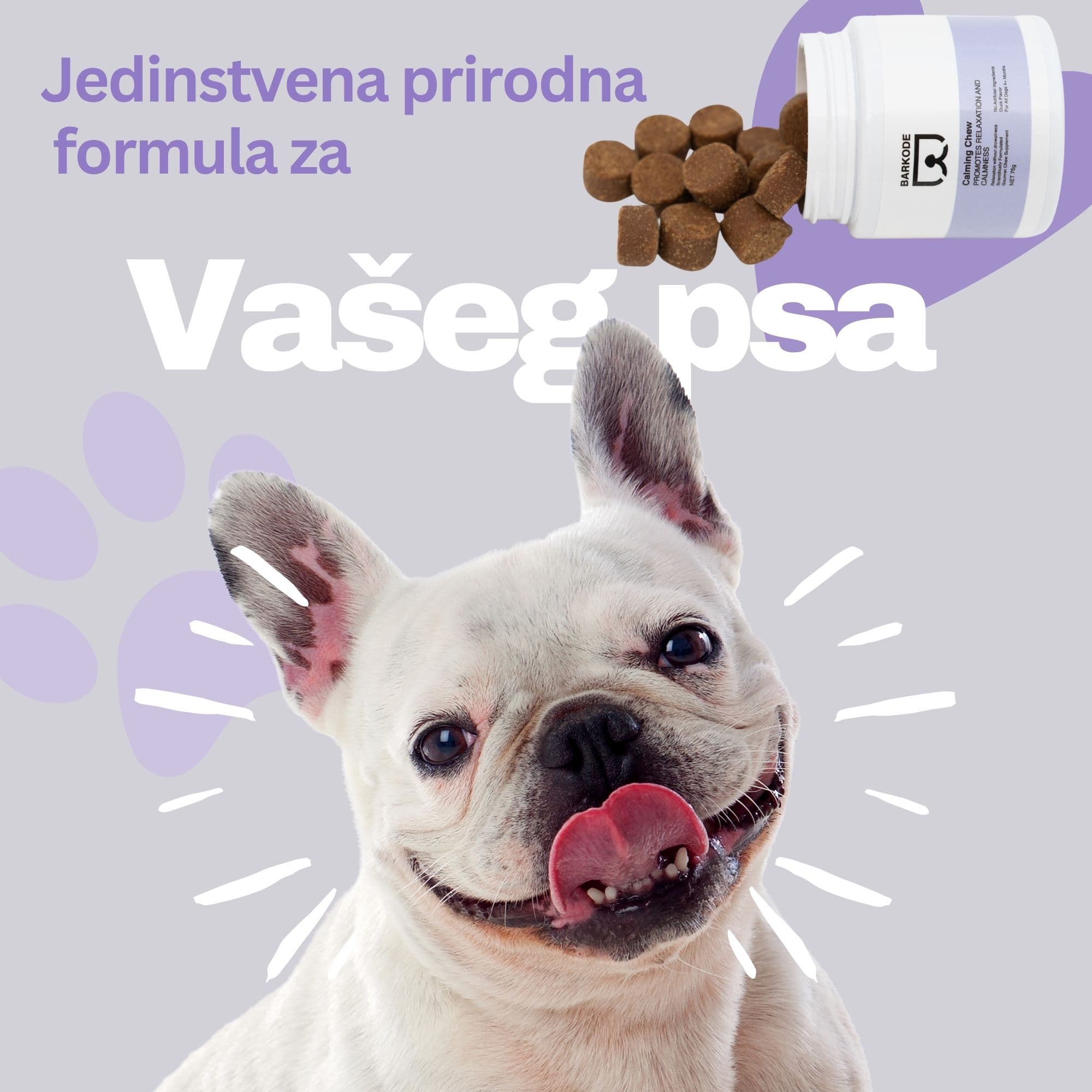 Calming Chew ključne osobine